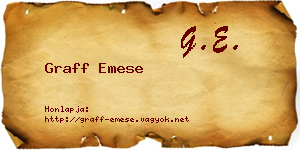 Graff Emese névjegykártya